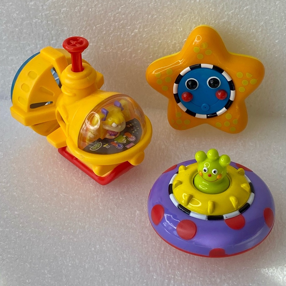 Lot of 3 Vintage Burger King Kids' Meal Toys Rugrats Go Wild, Sassy Rattles